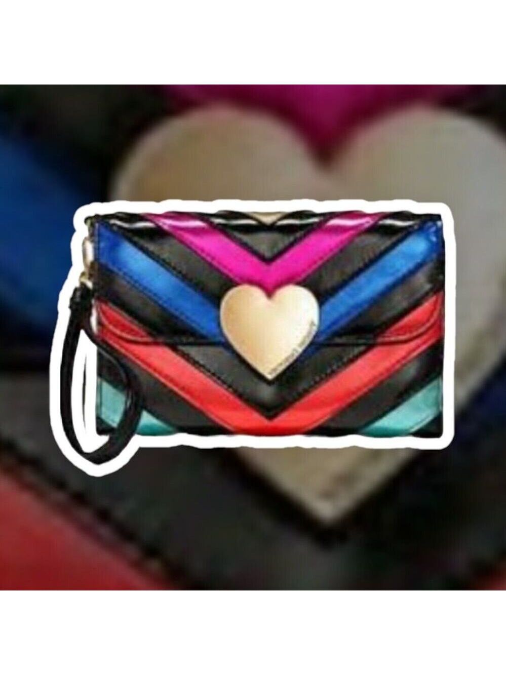 Victorias Secret V- QUILT RAINBOW DOWN TOWN CROSS BODY PURSE BAG NWT - Picture 1 of 8